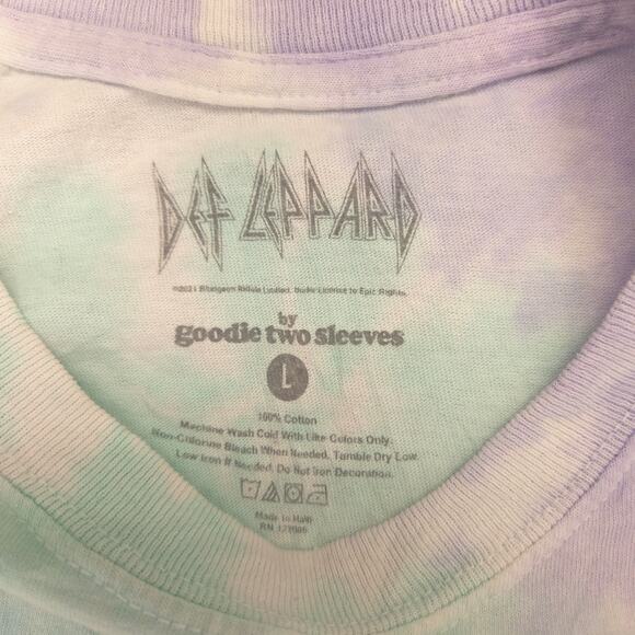 Def Leppard Band Graphic Short Sleeve T Shirt Womens Size Large L Tie Dye - Picture 3 of 9